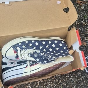 Converse' Starry Blue and White Sneakers